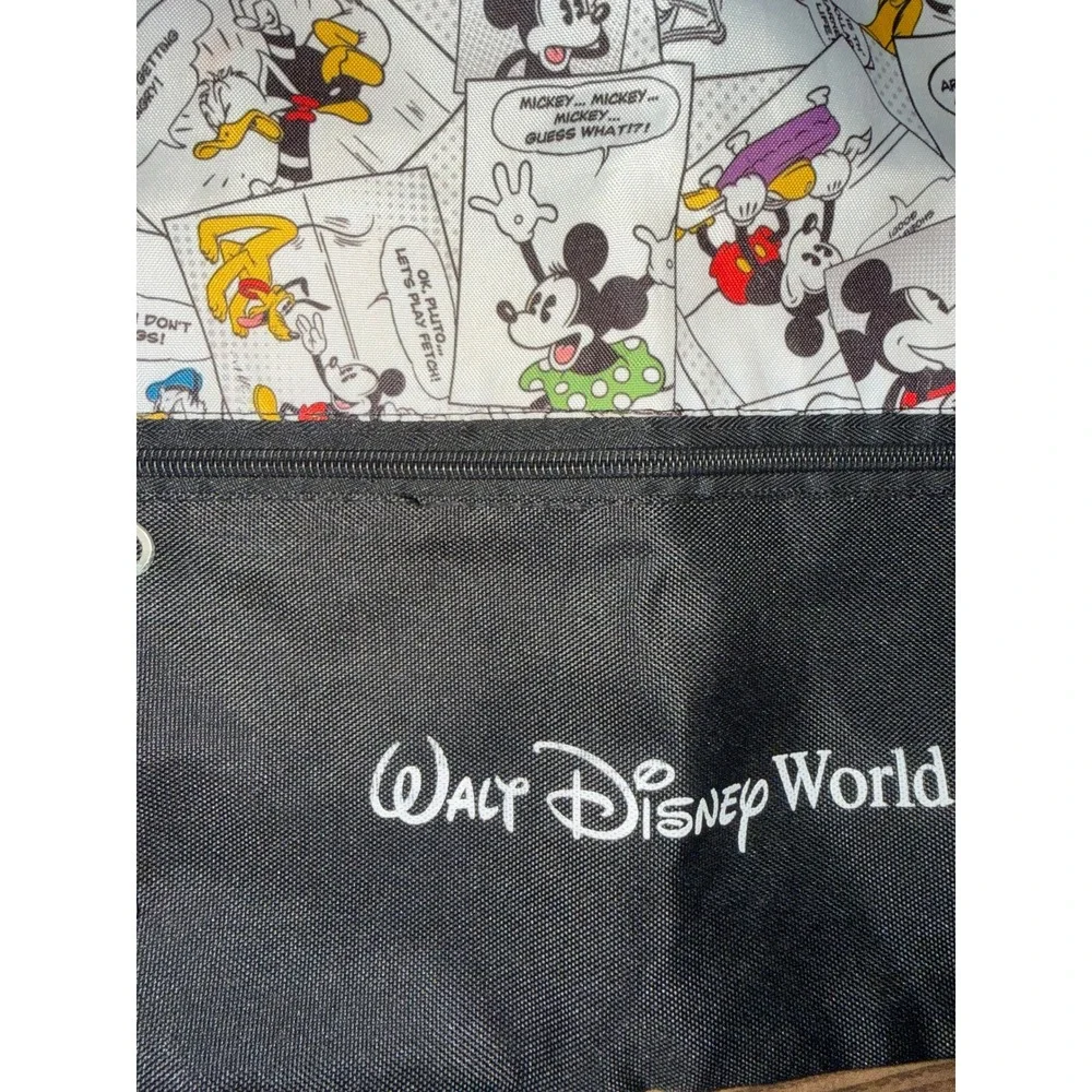 Disney Walt Disney World Black Comic-Strip Drawstring Backpack